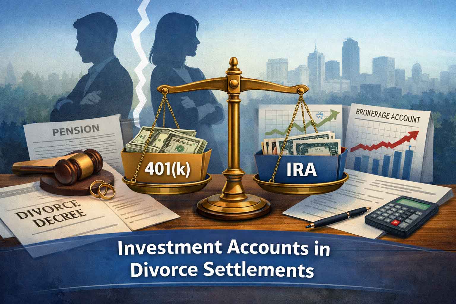 Investment accounts in divorce settlements